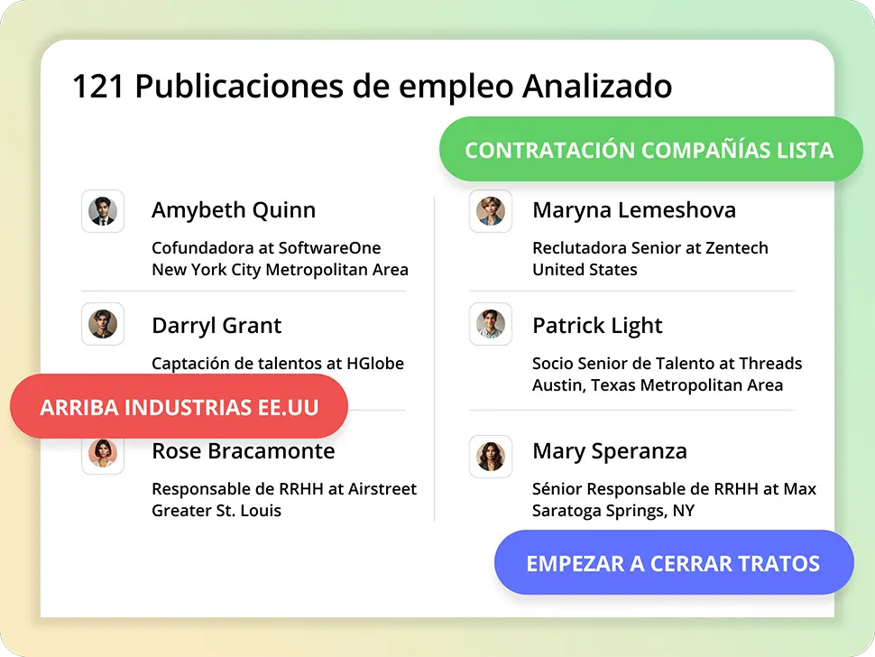 ¡Obtenga acceso a quienes toman decisiones en poco tiempo!
