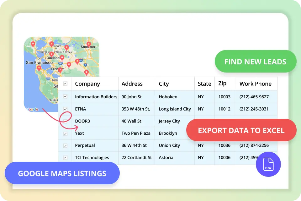 Export Data from Google Maps to Excel