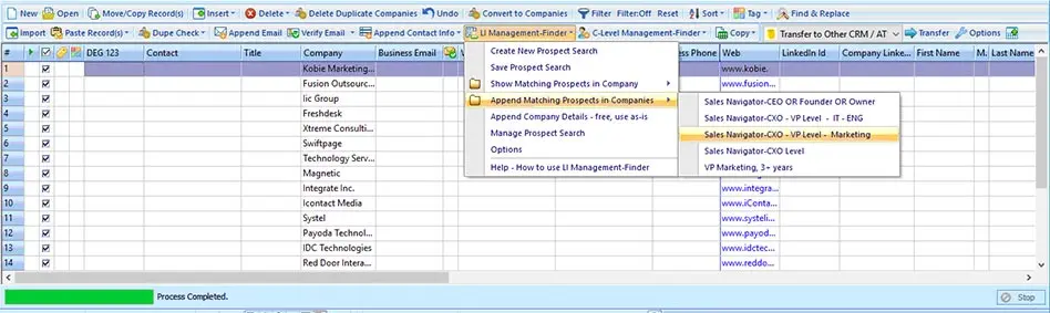 software to find C-suite executives from trade shows