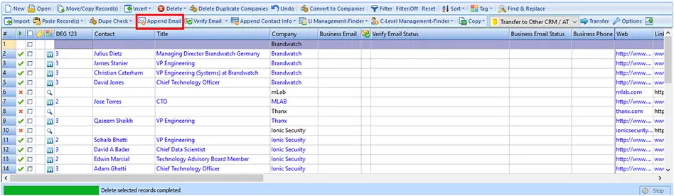 find startup company C-Level executives business email address