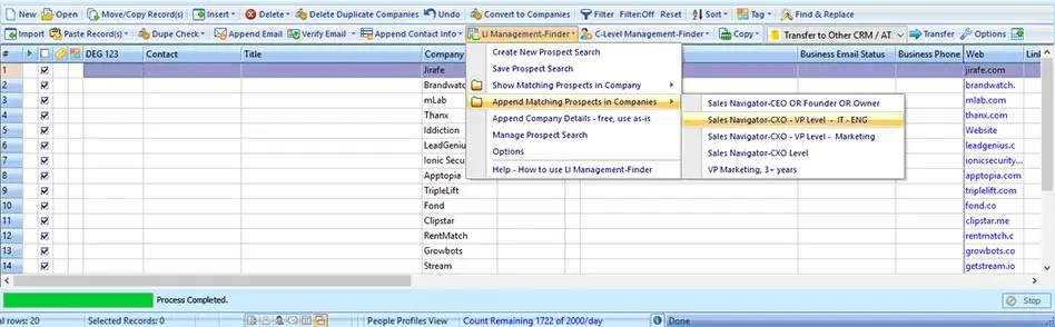 Find C-Level executives in startup companies