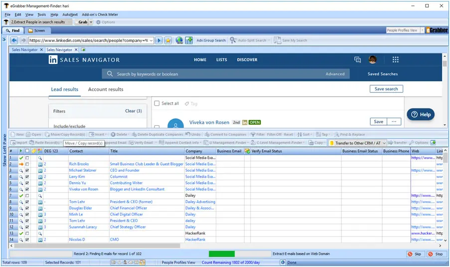 search C-Level executive business email address