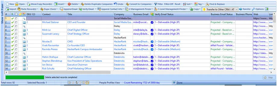 Startup company executives verified business email address list