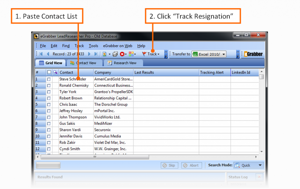 LeadResearcher - job change alert app - key account management tool