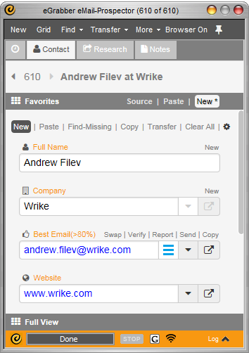  funding articles - need to contact decision maker - solved with email prospector