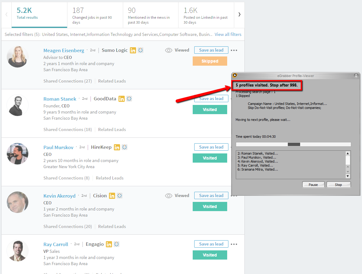 Profile-Viewer starts branding your profile to your prospects
