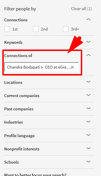 Best Practice Idea: Get more customers: Advertise to your customer's Connections 1 How to see your connections' connections