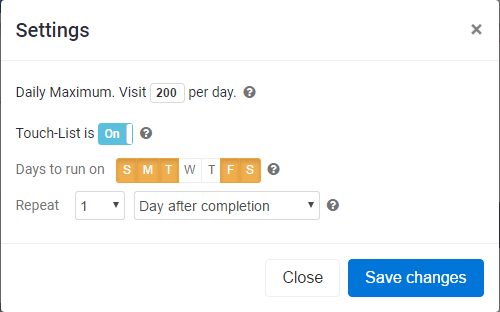 How to Automate TouchPoint for days and weeks together... 7