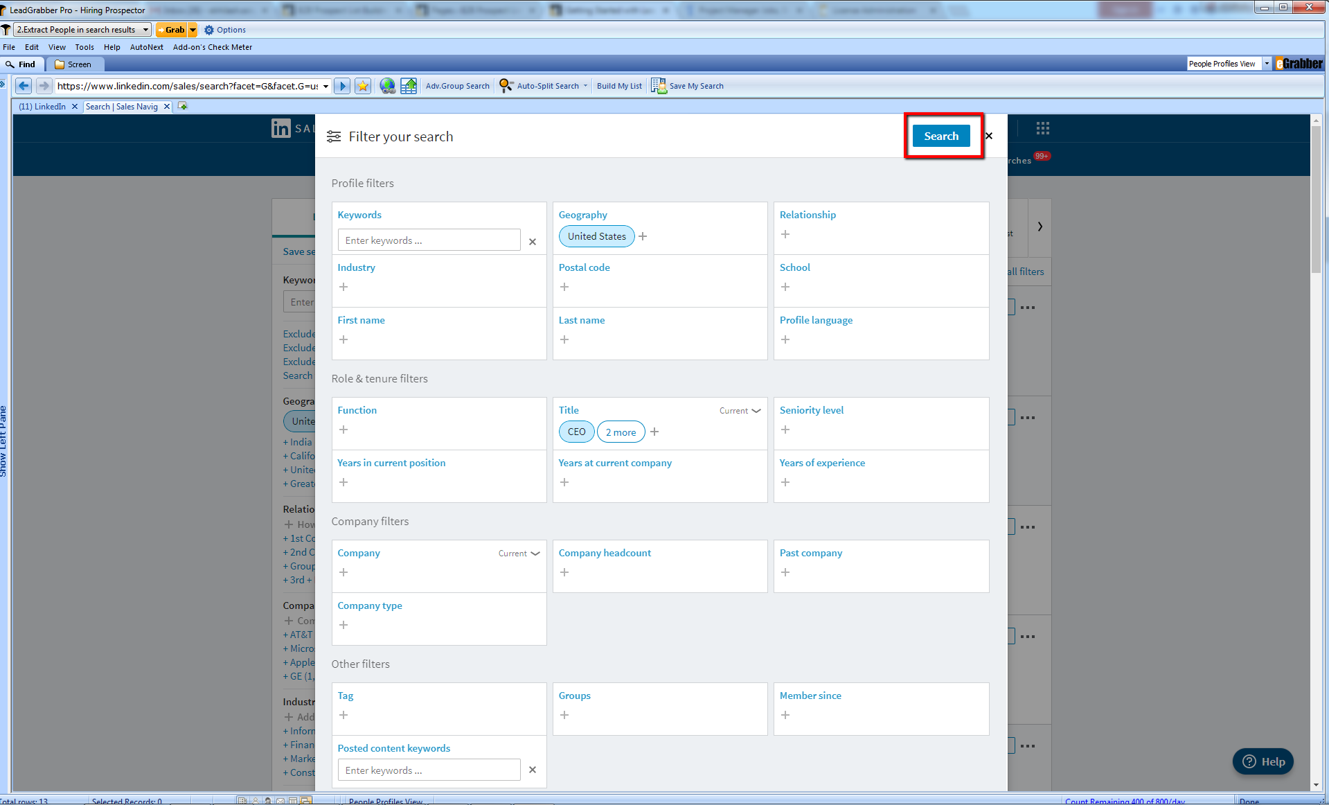 Getting Started with Hiring Prospector from eGrabber 5 Getting Started with Hiring Prospector from eGrabber 5