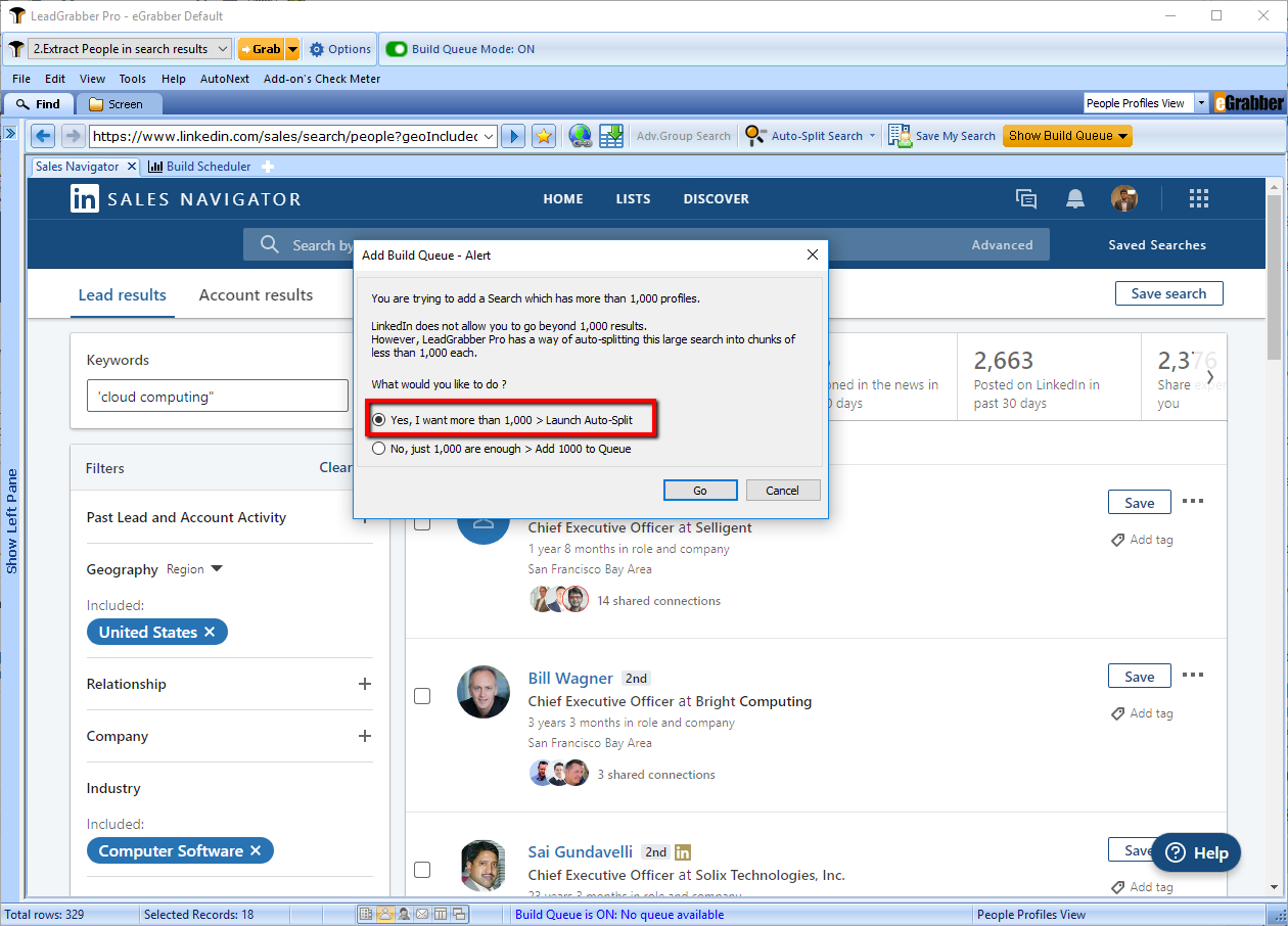 How to add a LinkedIn Lead Search to Build Scheduler? 3