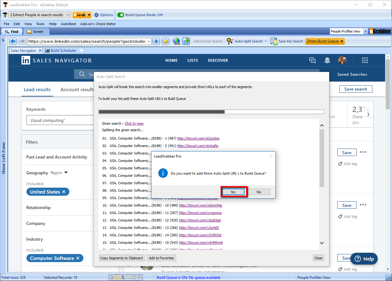How to add a LinkedIn Lead Search to Build Scheduler? 4