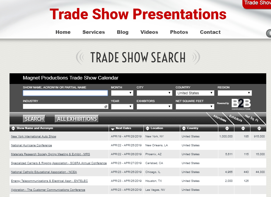 How to Find Trade Show Exhibitors & Attendees lists? 4