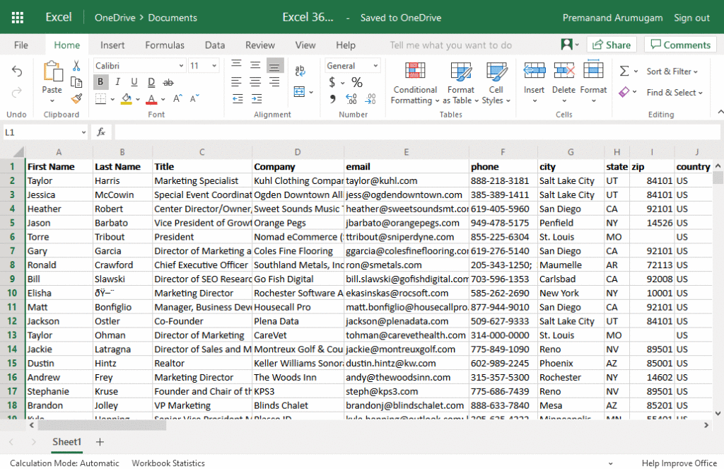 How to Transfer to Excel 365 Online 15