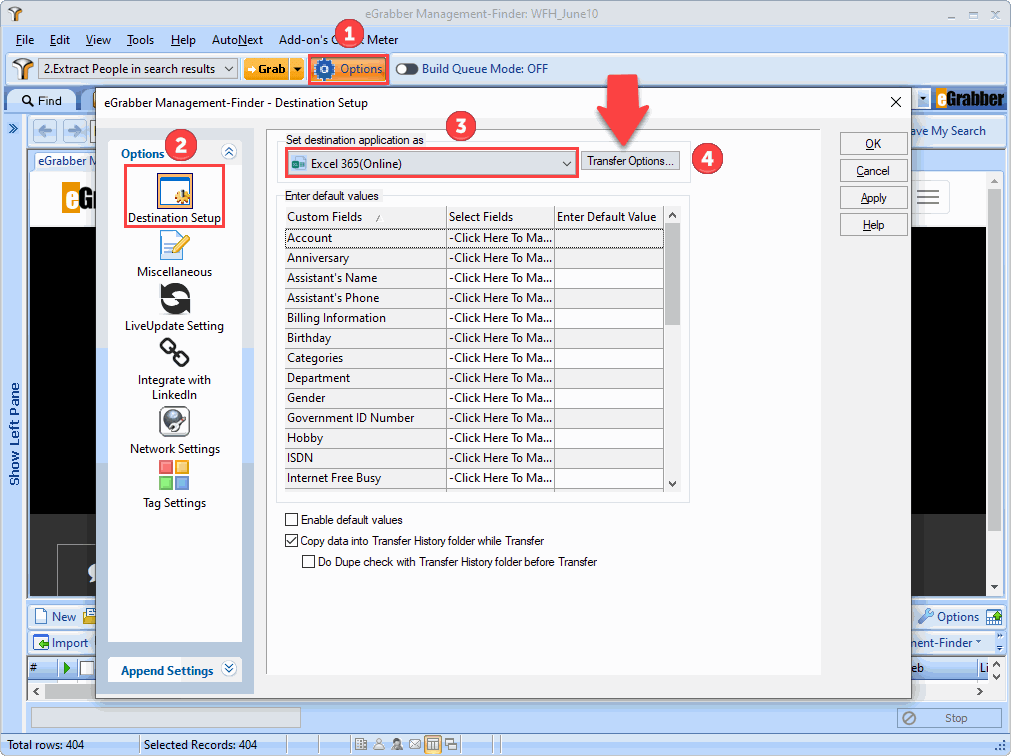 How to Transfer to Excel 365 Online 1