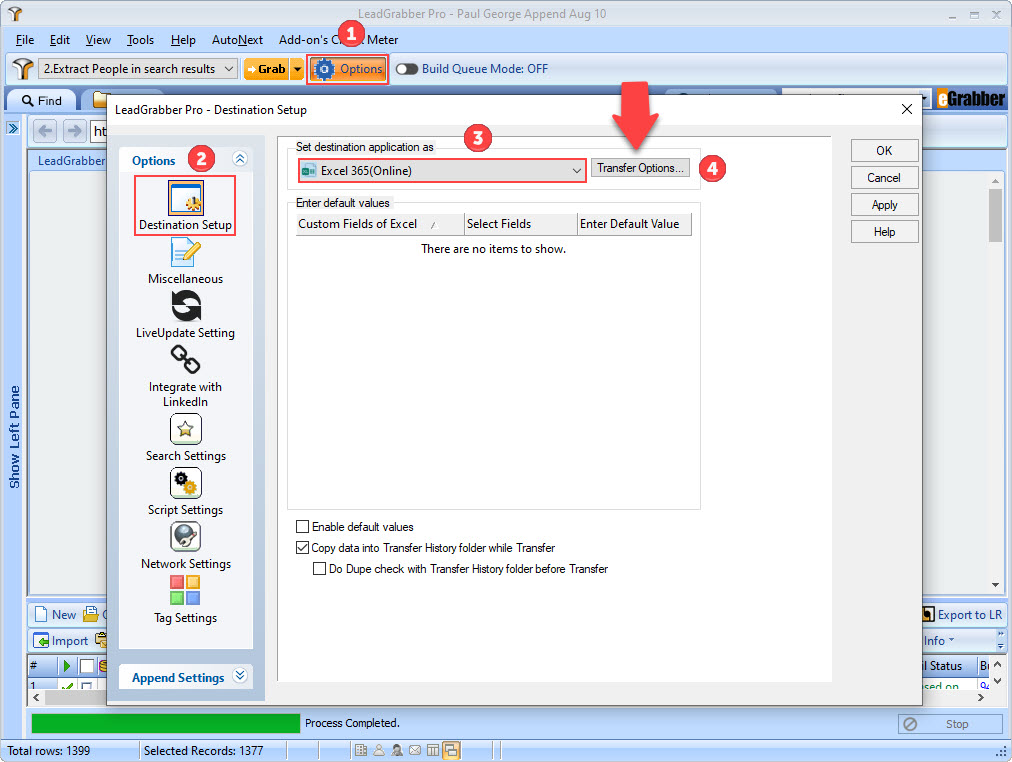 How to Transfer to Excel 365 Online 1