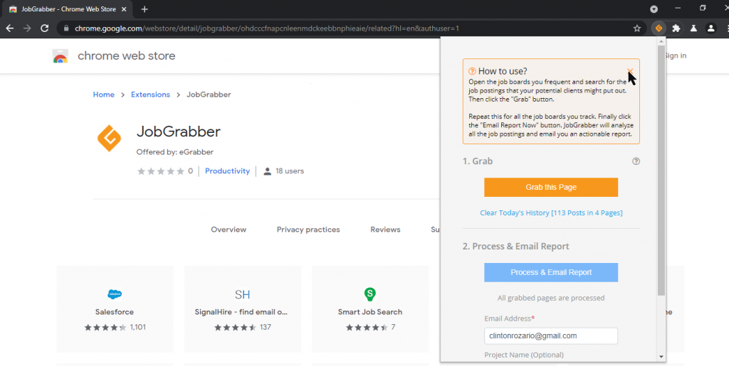 JobGrabber - How to use? 8 JobGrabber - How to use? 8