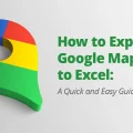 export google maps list to excel