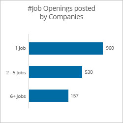 Target companies based on the number of job openings