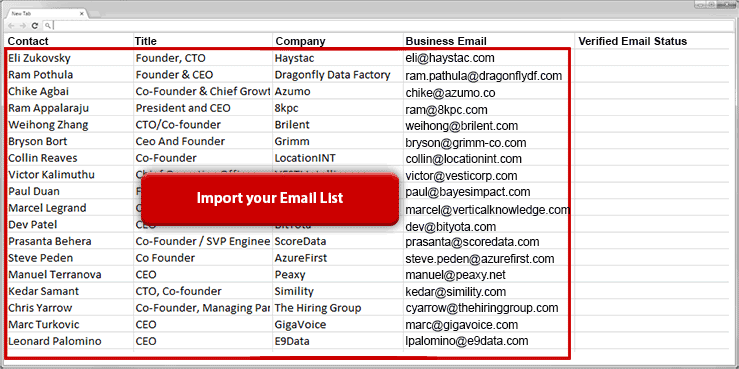 Verify email list in a click with Bulk email verifier